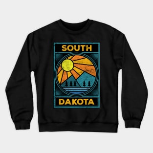 South Dakota BH Mountain Nature Sunrise Crewneck Sweatshirt